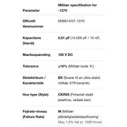 10nF/100V Mil.Spec